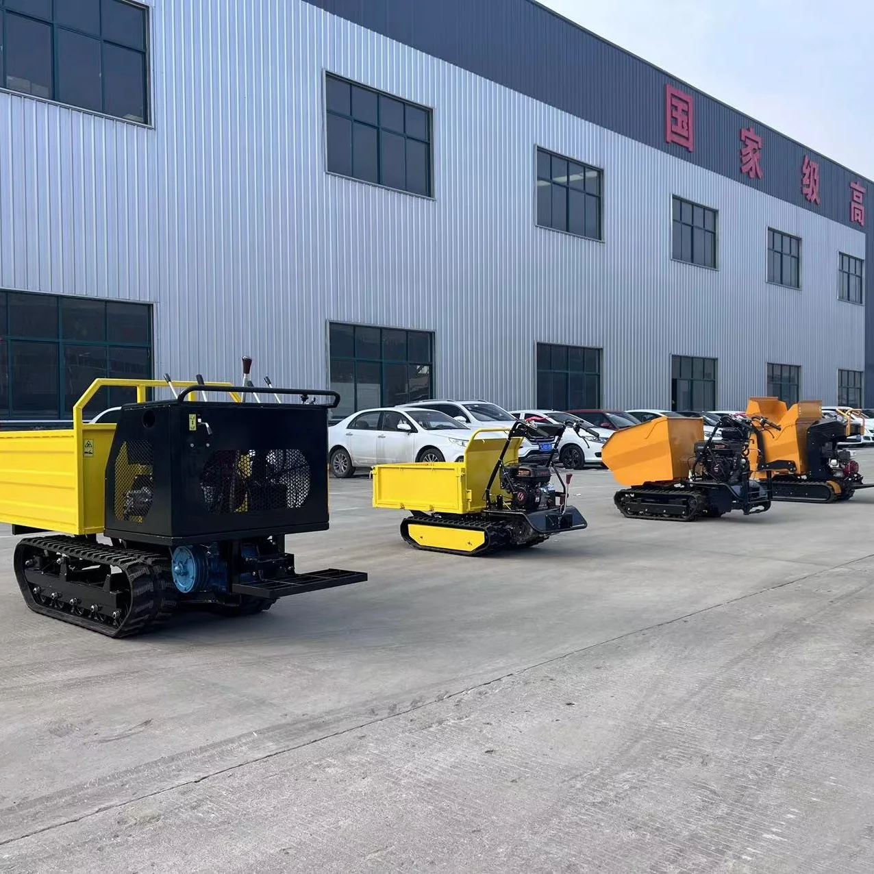 Full hydraulic Mini crawler dumper trucks rubber track  crawler transporter dumper 0.6T 0.8T 1.2T 1.5T 2T