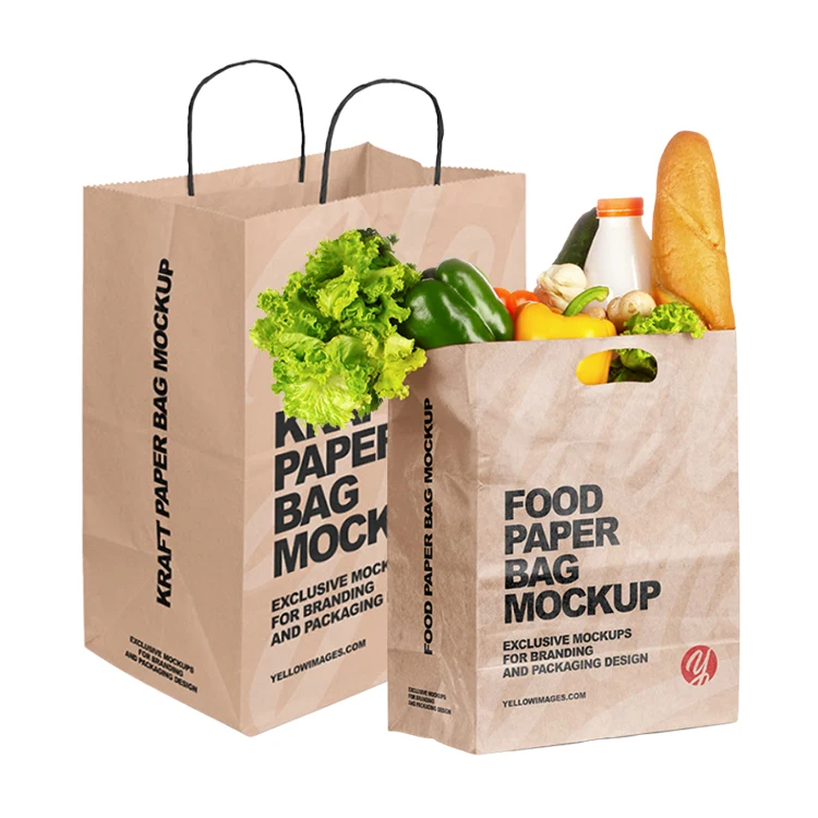 Wholesale Recycled Craft Nylon Handle Gift Black Brown White bolsa de papel, Custom Kraft Paper Shopping Bag With Your Own Logo