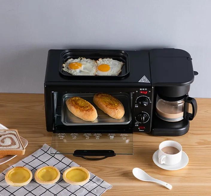 
Household multifunctional 3 in 1 toaster breakfast making machine oven 