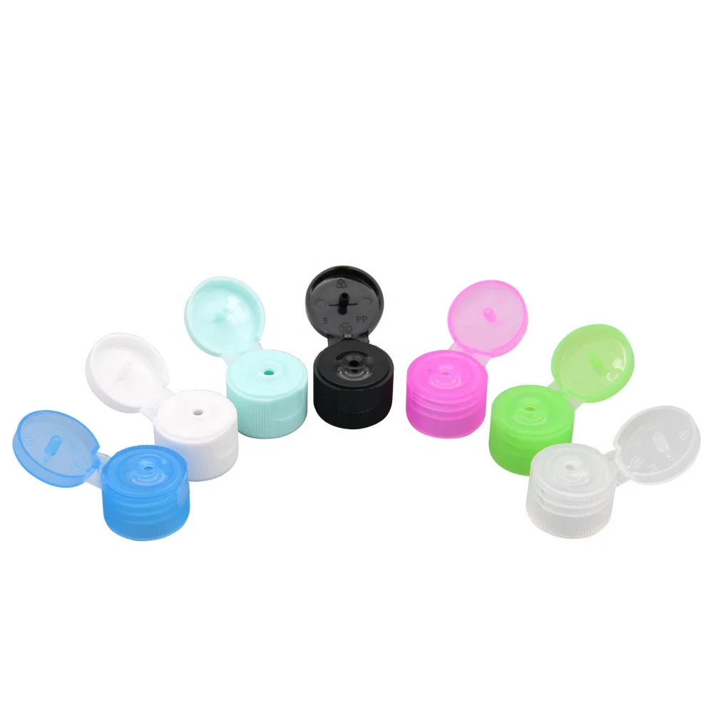 screw cap plastic lids 18mm 20mm 24mm Cosmetic packaging plastic flip top cap