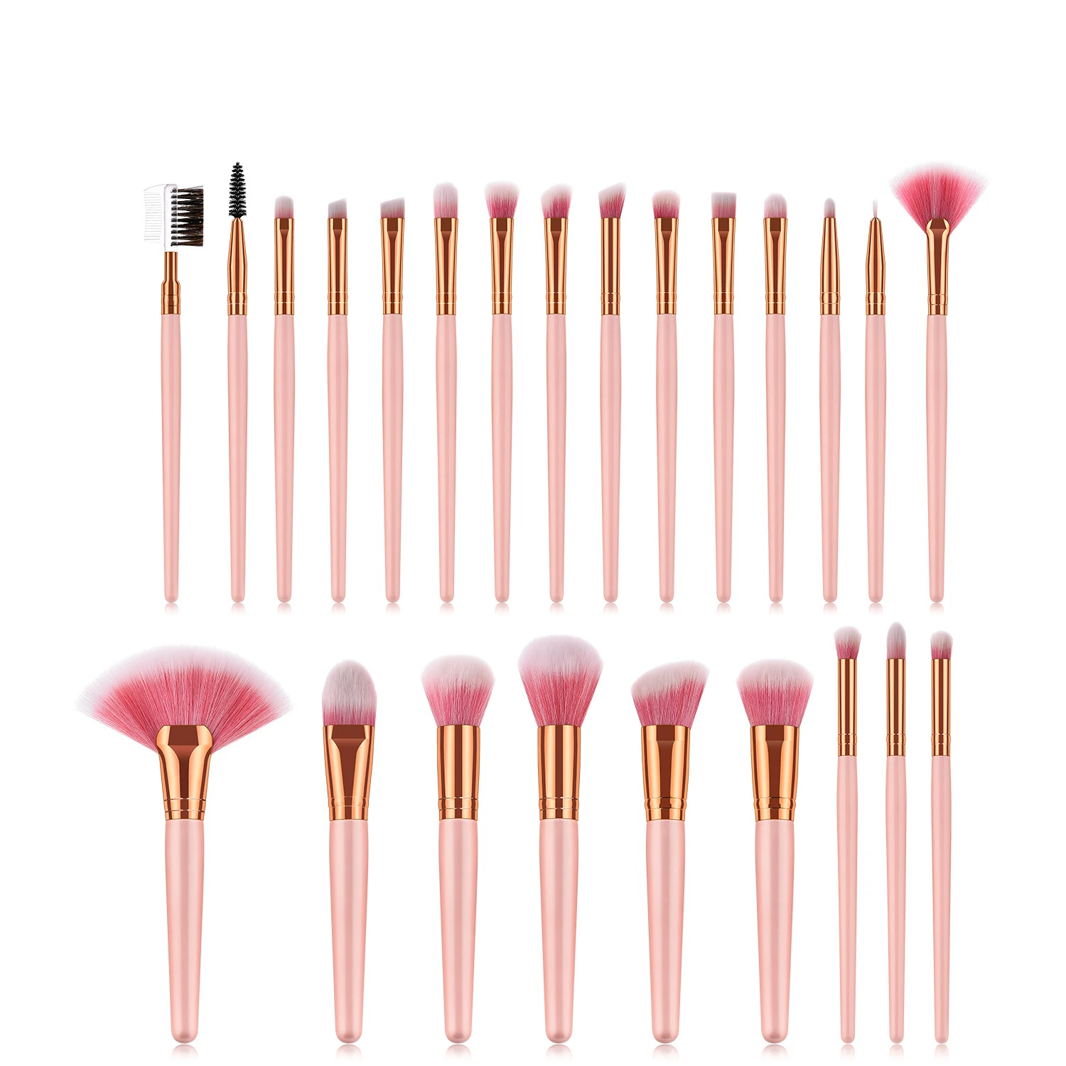 24Pcs Professional Makeup Brush Set Premium Synthetic Foundation Powder Concealer Eye Shadows Blush Cosmetic Brush