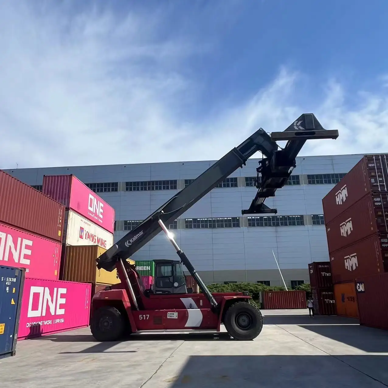 low price kalmar DRF450 45ton container reach stacker hot selling   High performance