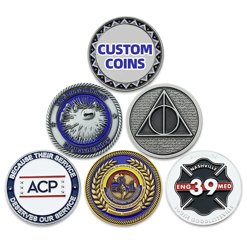RENHUI Bronze Customize Die Casting Old Custom Logo Customizable Brass Shaped Made Metal Crafts Custom Challenge Coins