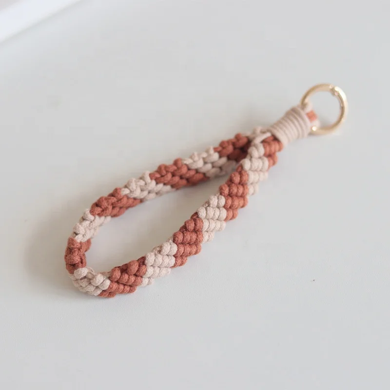 moyamiya Handmade macaram cotton cord elegant eco-friendly gift bag hang car hangs accessories keychains