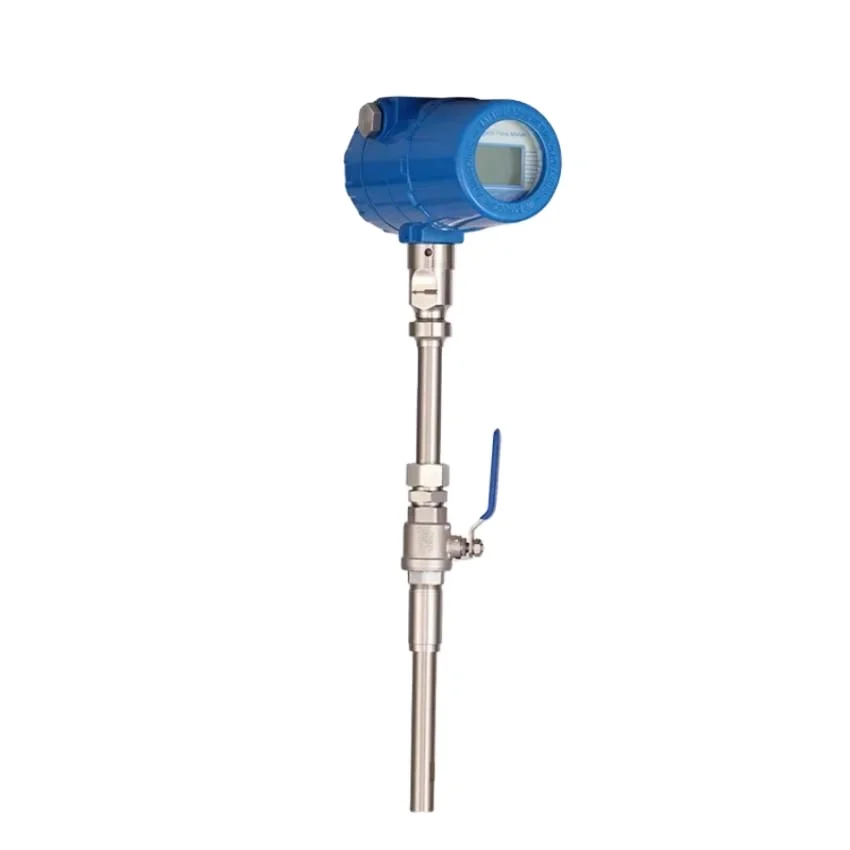Gas Air NPT Thread Insertion Thermal Gas Mass Flowmeter