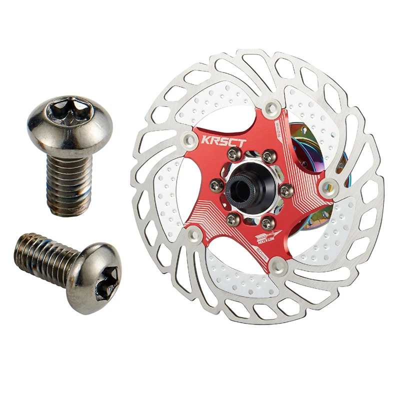 KRSEC 12PCS M5*10mm MTB Bike Disk Brake Rotor Bolts/Boxed T25 Torx Head Mountain Bicycle Brake Rotor Screws Cycling Parts