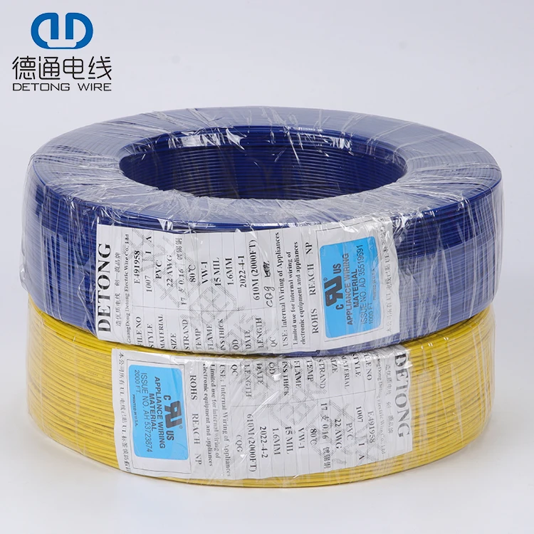 Classic Design 300V Multi Specification Pvc Insulated Low Voltage Automotive Cable 1007 Wire