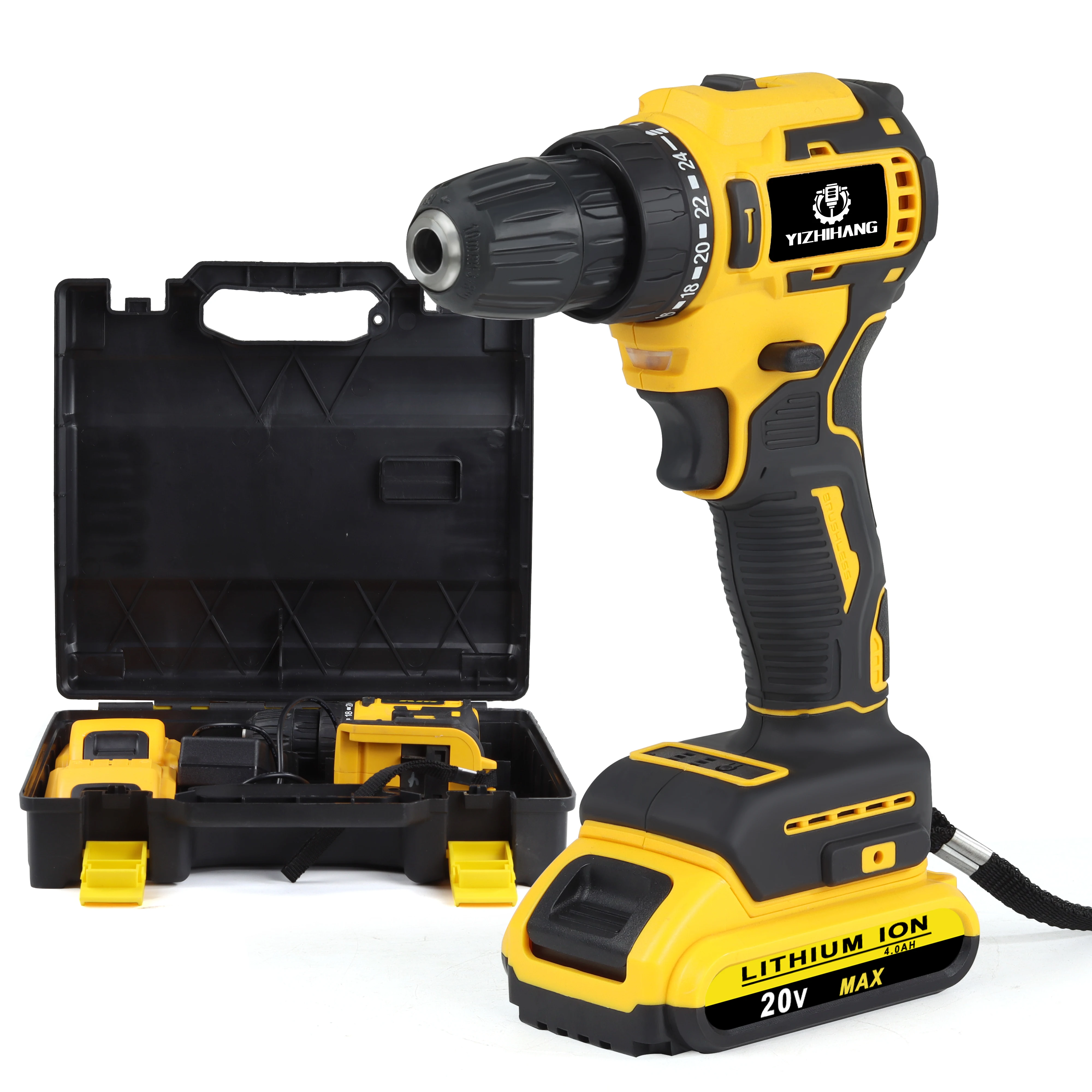 Industrial powerful and durable 20V Battery 13mm Brushless 60N.m max torque Power Drill Set