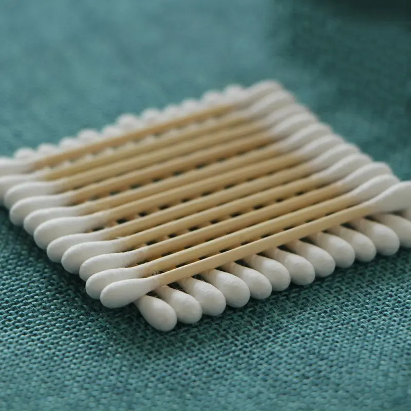Fast Delivery Buds Manufacturer Q Tips Bamboo Stick Eco-friendly Cotton Disposable Swabs for Household