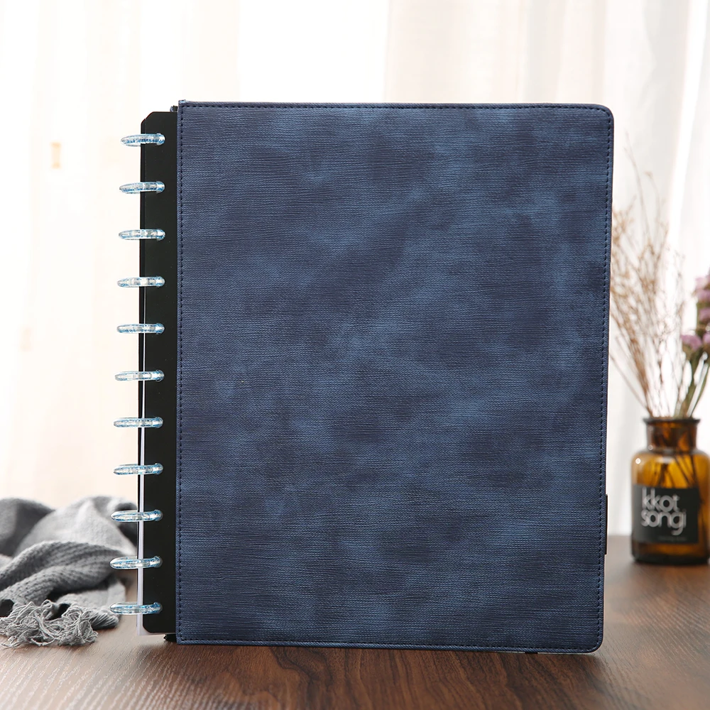 2020 Wholesale high quality Leather Disc bound notebook planner  diary journal books