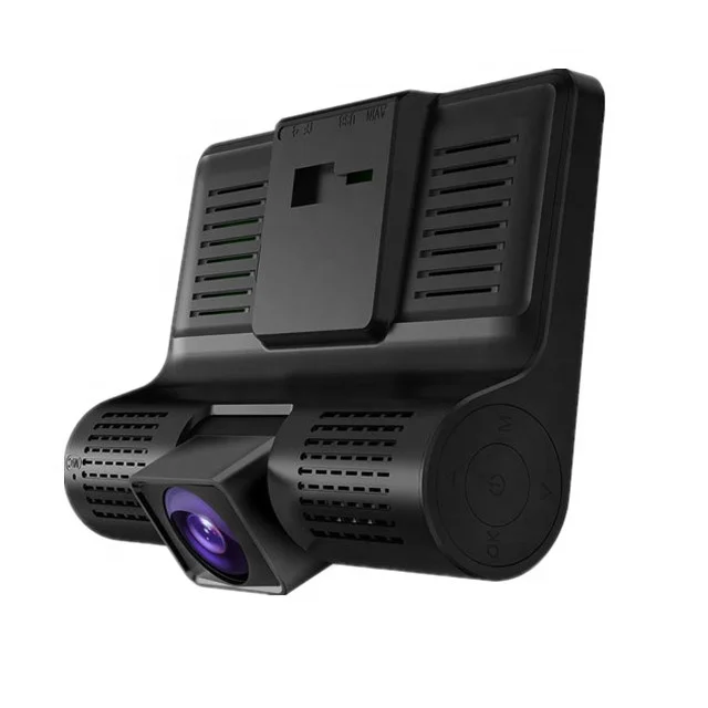 
4 inch Screen Night Vision 3 Lens Dash Camera Car DVR 1080P 