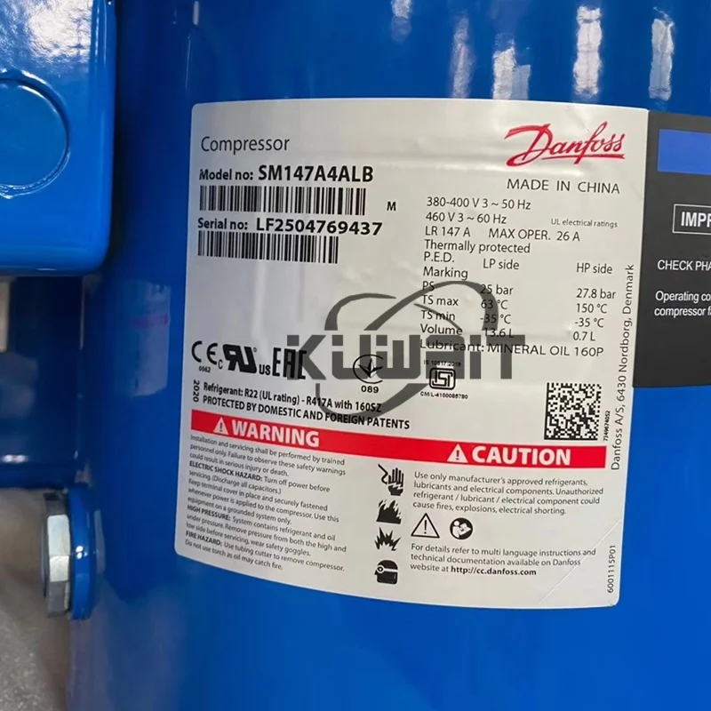 Компрессор DANFOSS мощностью 10 л.с. 12 SM124A4ALB