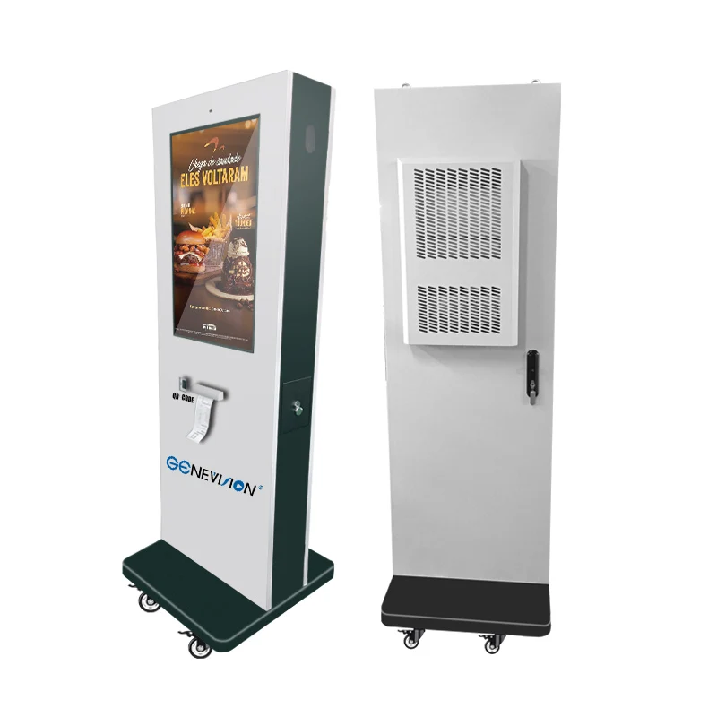 32inch IP65  2000nite  fan cooling  wifi touch 80mm terminal printer qr bar code scanner outdoor self payment kiosk