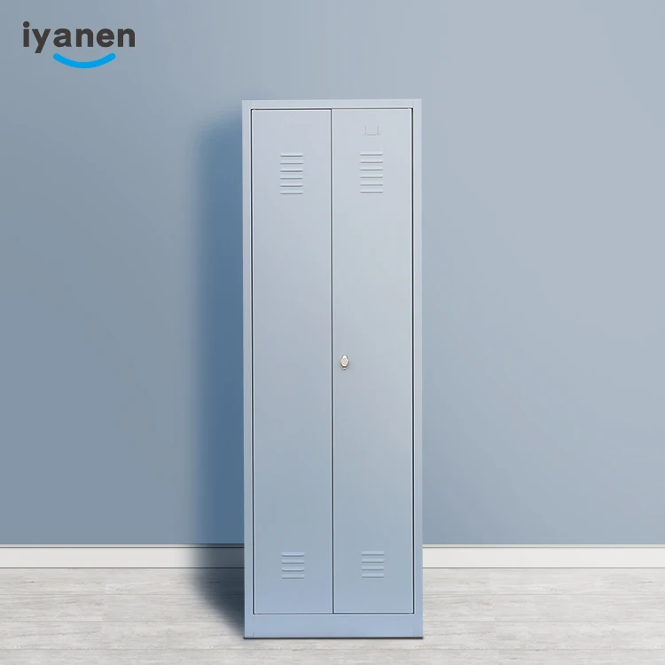 Китай IYANEN современный инструмент для уборки с двойной раздвижной дверью Швабра метла офисный стальной шкаф хранения