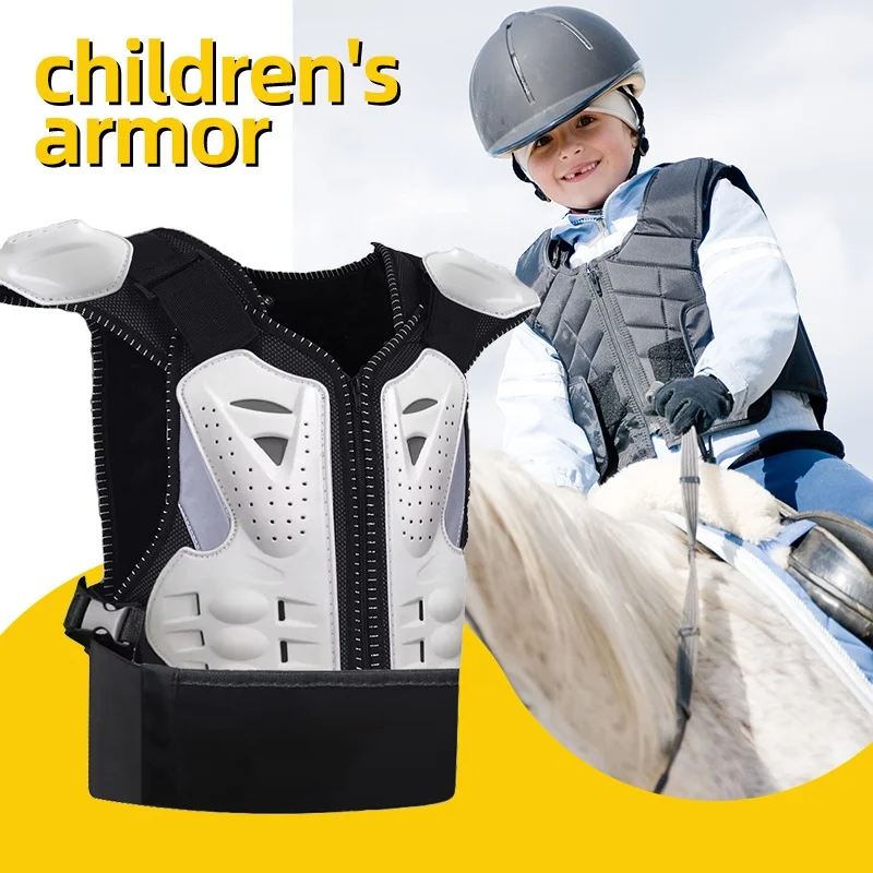 4-14 Years Children Body Protector Vest Armor Kids Motocross Armor Jacket Chest Spine Protection Gear Anti-fall