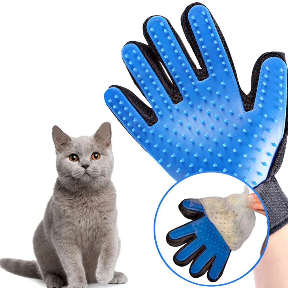  Оптовая продажа силиконовых Deshedding линять Ванна кошка собака уход за домашними животными перчатки для домашних животных