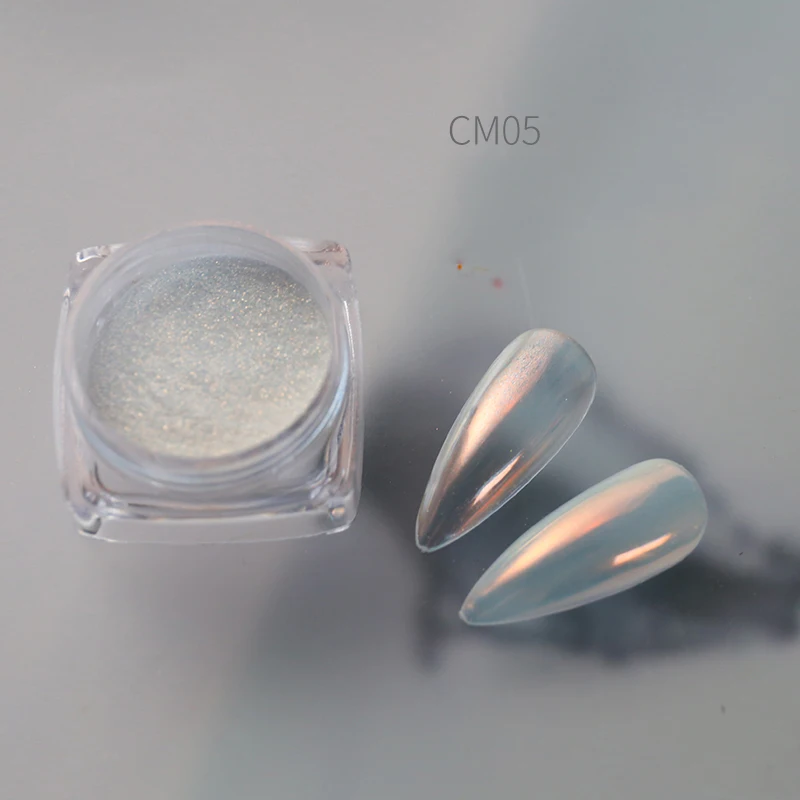 ANGNYA Custom Label 3 Colors Manicure Tool Nail Art Glitter Aurora Powder Nude Laser Holographic Fairy Magic Mirror Powder