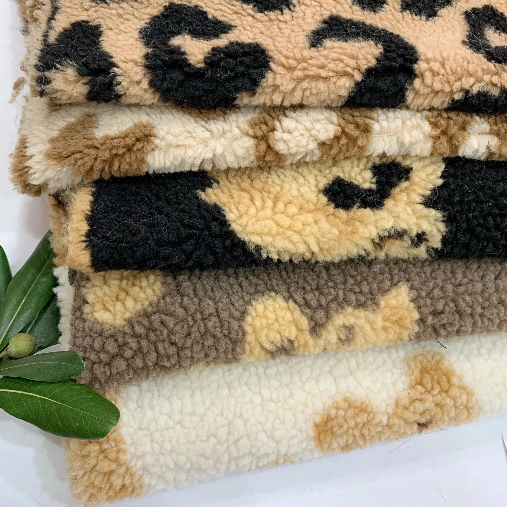 Factory Polyester Sherpa Fleece Fake Sheep Lamb Faux Fur Fabric,Polyester Artificial Fur Fabric