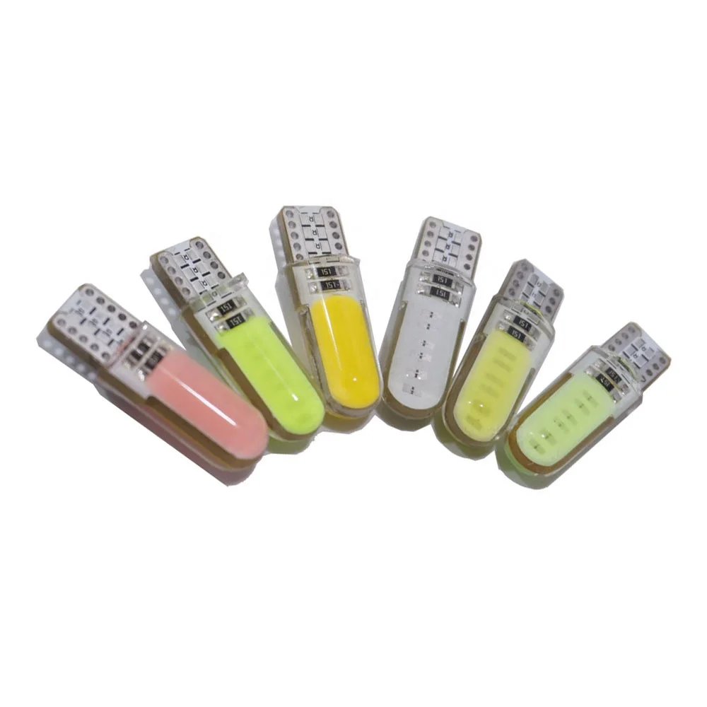Car  T10 COB silicone 12 LED Lights W5W 194 168 interior light Wedge Door Instrument auto Side Lamp 12smd parking bulb 12V