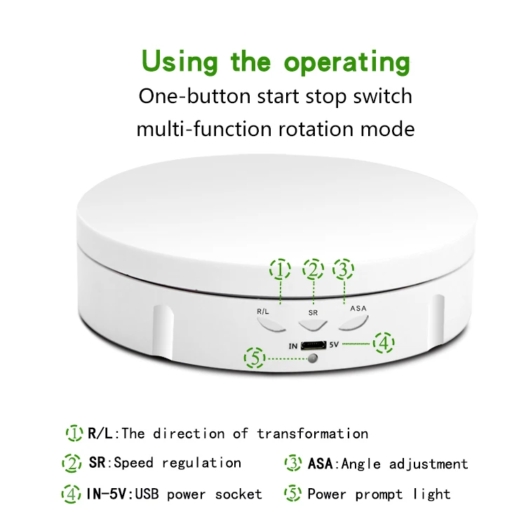 Портативная мини-камера для фотосъемки, вращающаяся на 360 Градусов Подставка для витрины, Электрический поворотный стол для фотосъемки