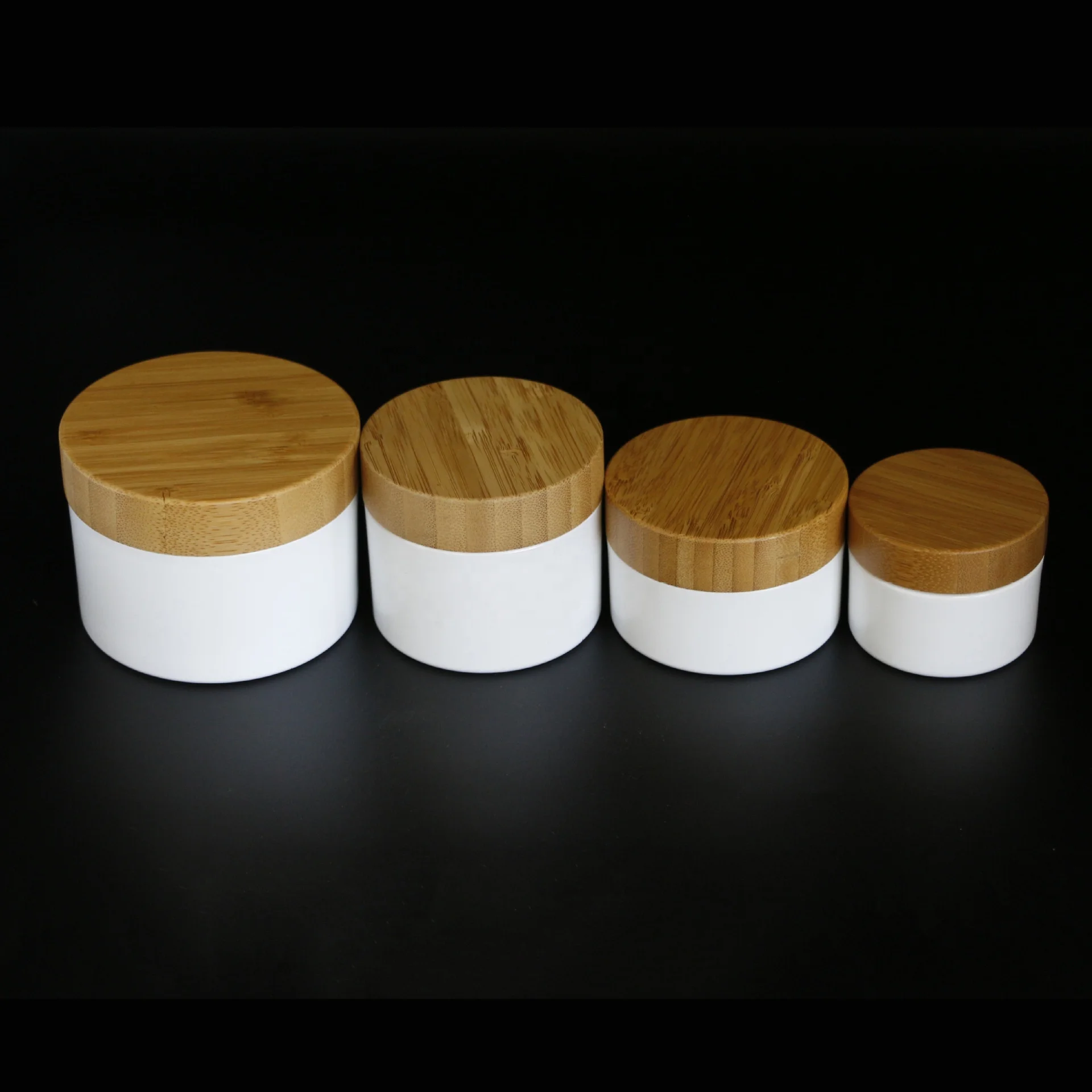 Chinese Manufacturer Plastic Jar with Plastic/Aluminum/Bamboo Lid for Cosmetics or Food
