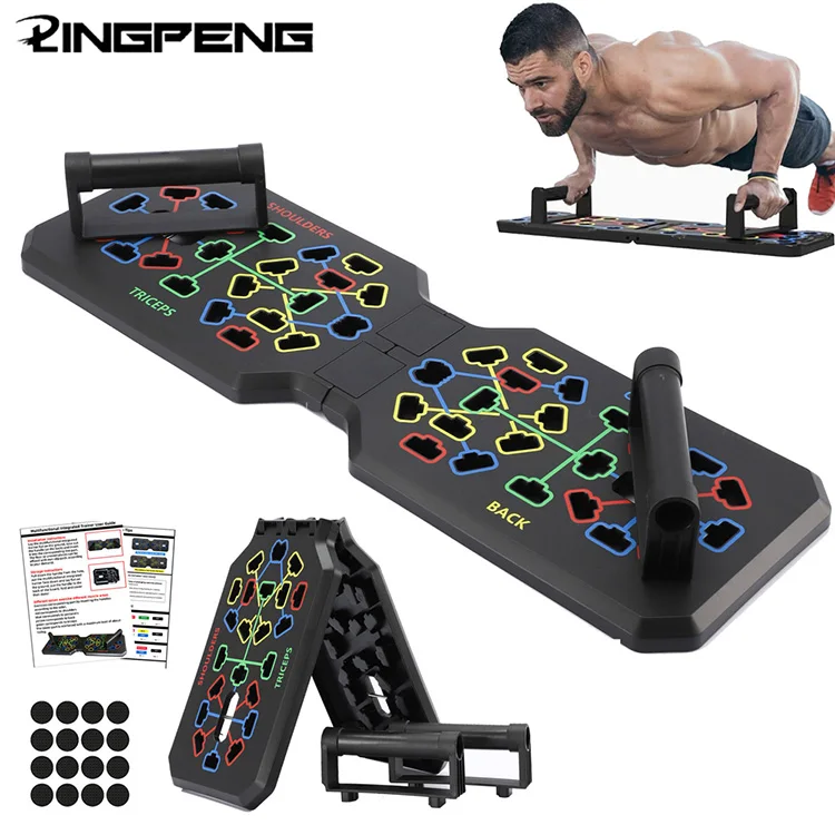 Support Customization Factory Price Portable Foldable Push Up Board Home Workout  Exercise Equipment