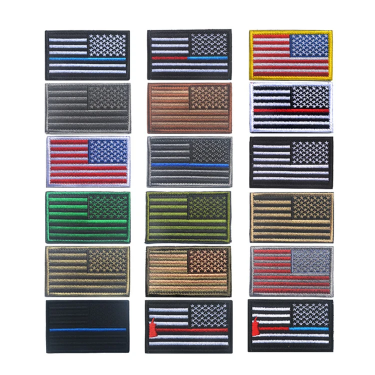 American Flag Punisher Patches Badges Tactical Handsome Custom USA Flag Embroidery Patch