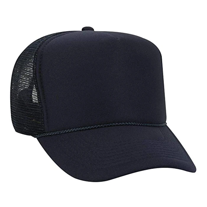 Оптовая Продажа полиэстер пена Передняя 5 панель Высокая Корона сетка задняя шляпа водителя грузовика