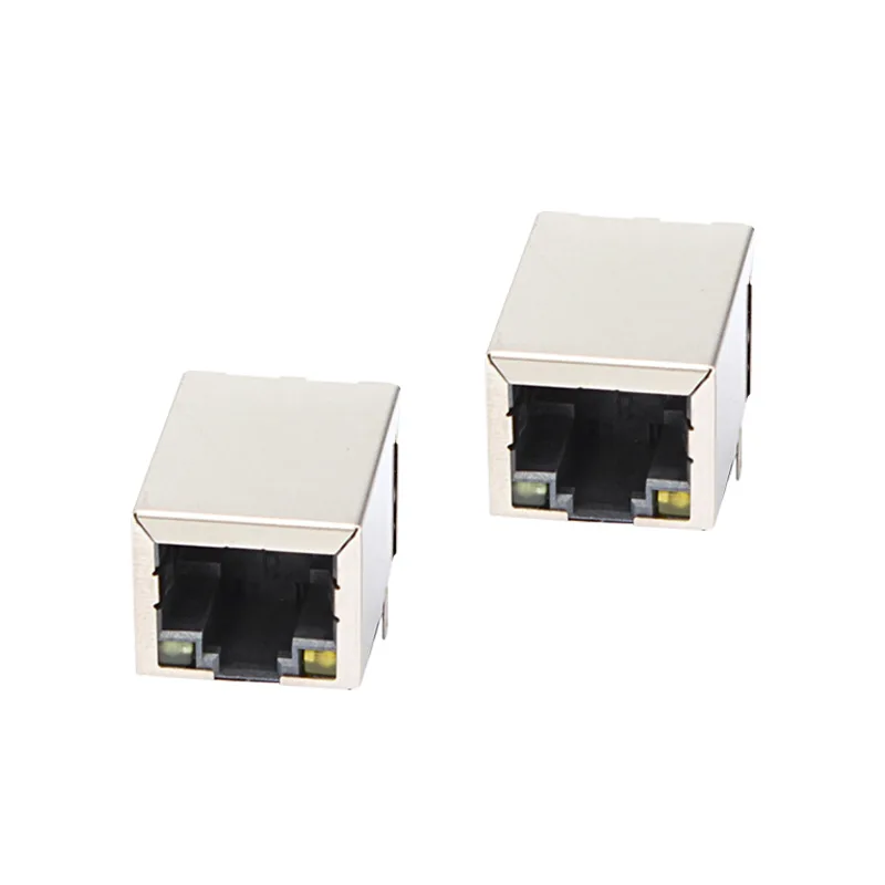 100Base 8p8c cat7 Tab DOWN RJ45 Female Connector with magnetic rj45 jack connector