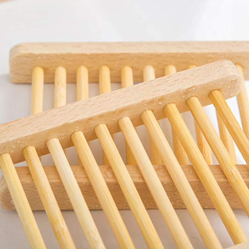 Natural Wooden Soap Dish Tray Holder Creative Storage Rack Plate Box Container for Bath Shower Bathroom Supplie