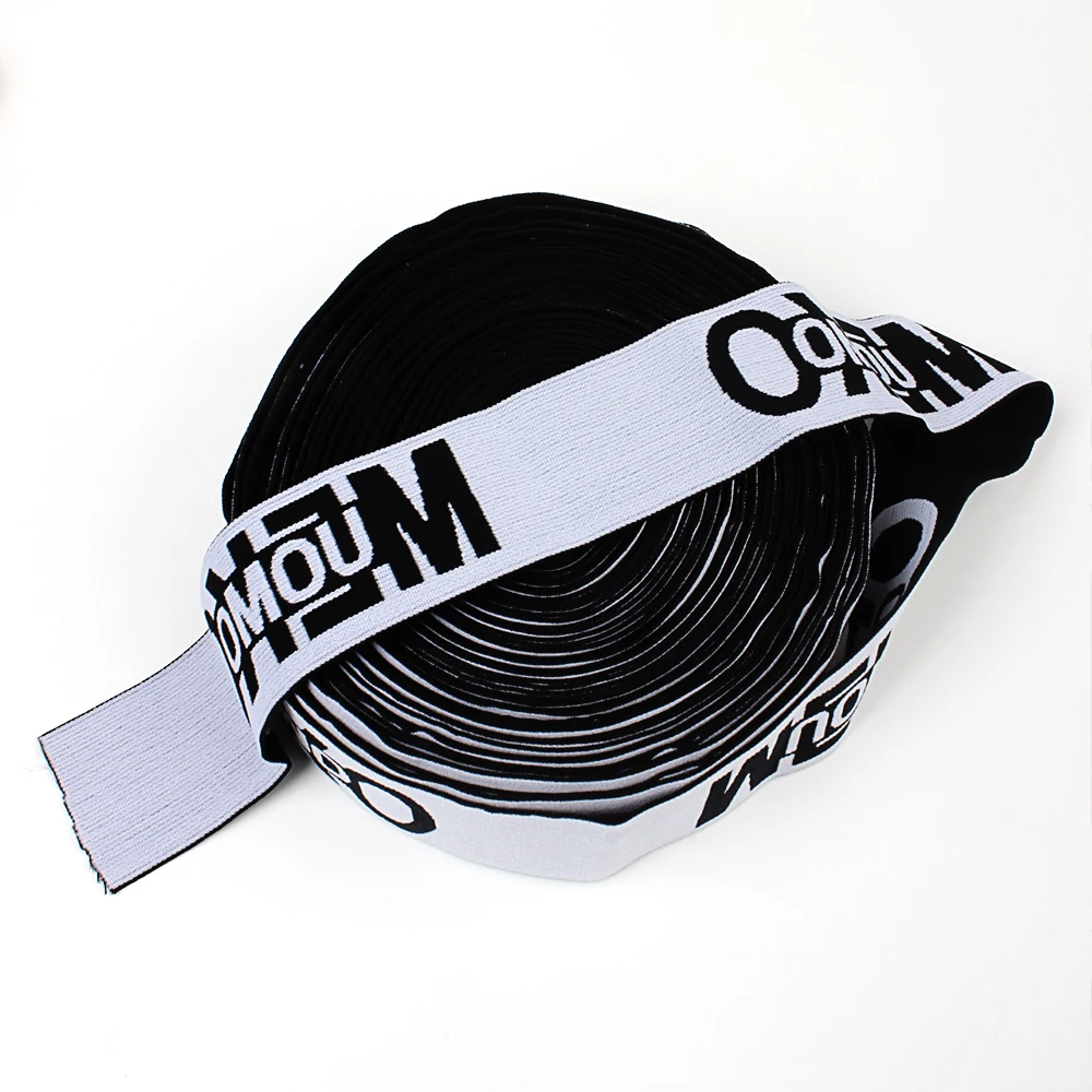 Factory Design Jacquard Web Tape Letter Elastic Band For Sport Underwear Soft Elastic Waistband