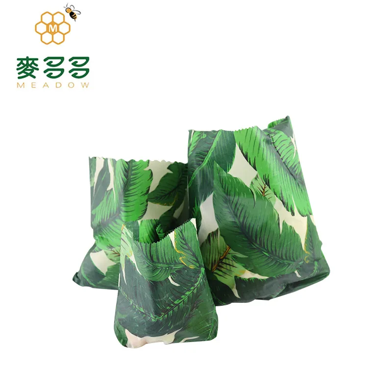 2022 NEW Sandwich Lunch Packing Amazon hot Selling Biodegradable Natural Organic Cotton Fabric Beeswax reusable Food Wraps