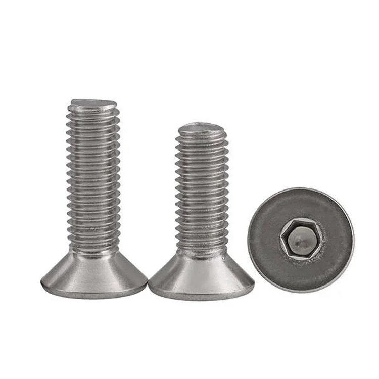 304 A2 Stainless Steel DIN7991 Hexagon Hex Socket Head Flat Countersunk Allen Bolt Screw M1.6 M2 M2.5 M3 M4 M5 M6 M8 M10 M12 M16