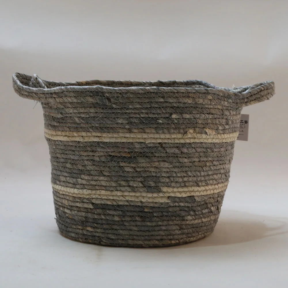cheap woven baskets woven fruit basket Water Hyacinth Round Woven Basket