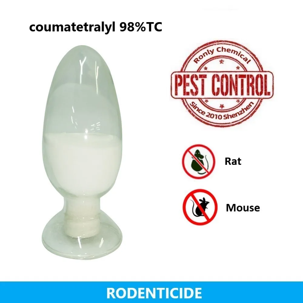 coumatetralyl 98%TC powder high purity technical material rat mouse killing rodenticide