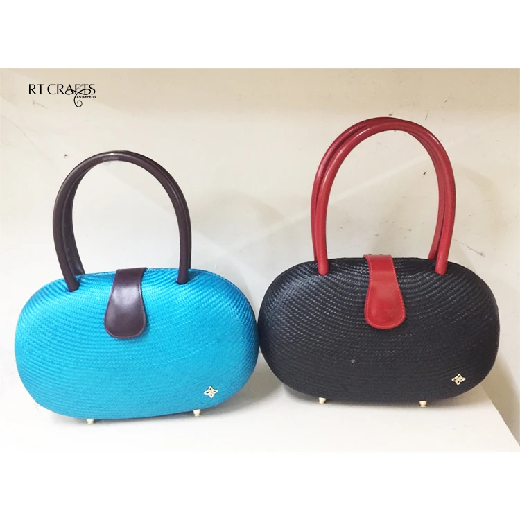 Hot Sale Fashion Design Handmade Women Straw Bags Elegant Lady Handbags Woven Straw Beach Tote Bag