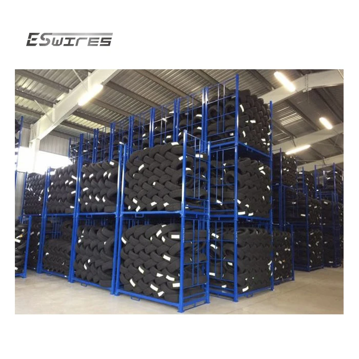 Warehouse storage loading 1100kg durable metal 4 high powder coated heavy duty stacking truck tyre pallet