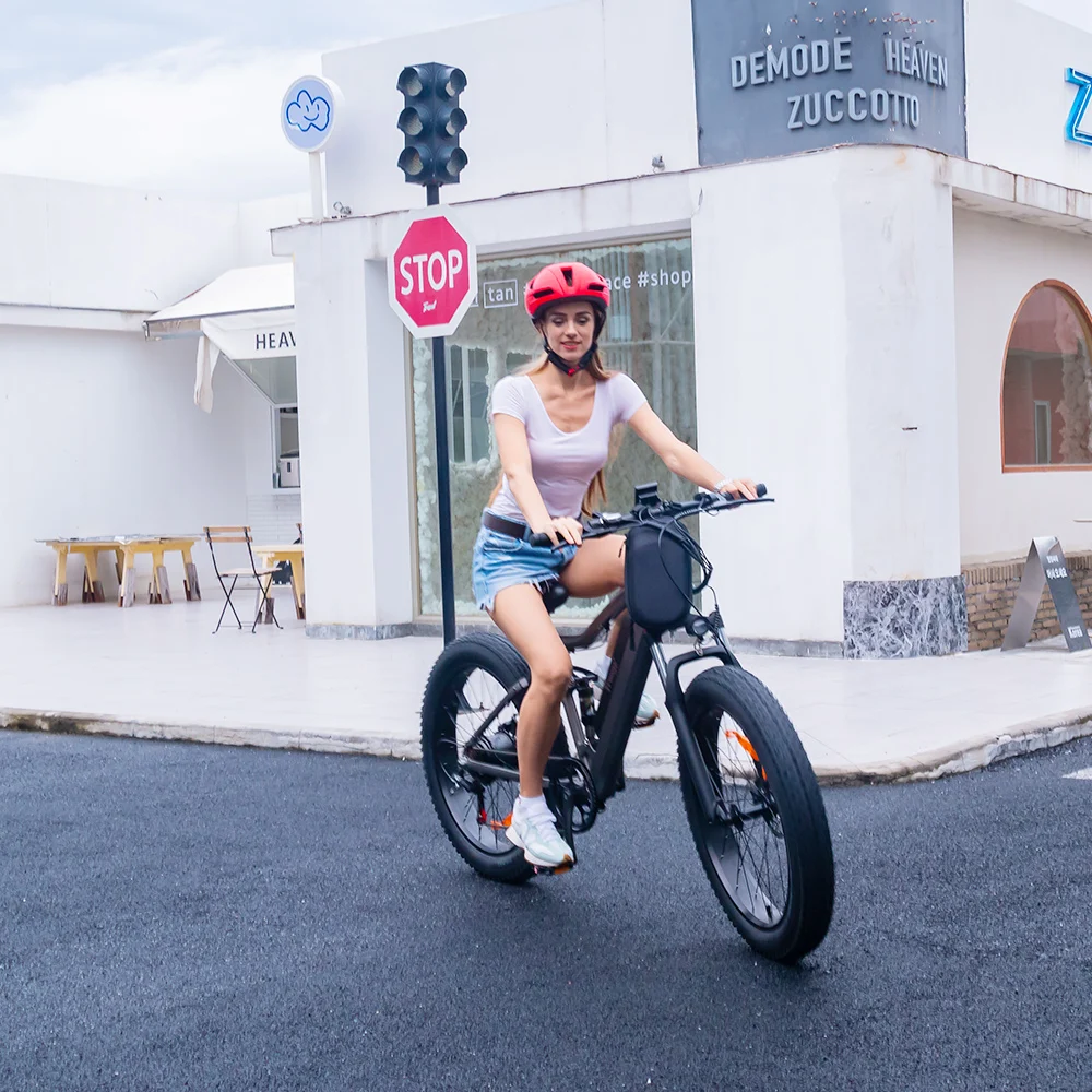 Eu Warehouse 500W Moto Electric Bike 7 Speed 48 V 10 Ah Battery Fat Tire Dual Suspension Electric Mtb Cycle