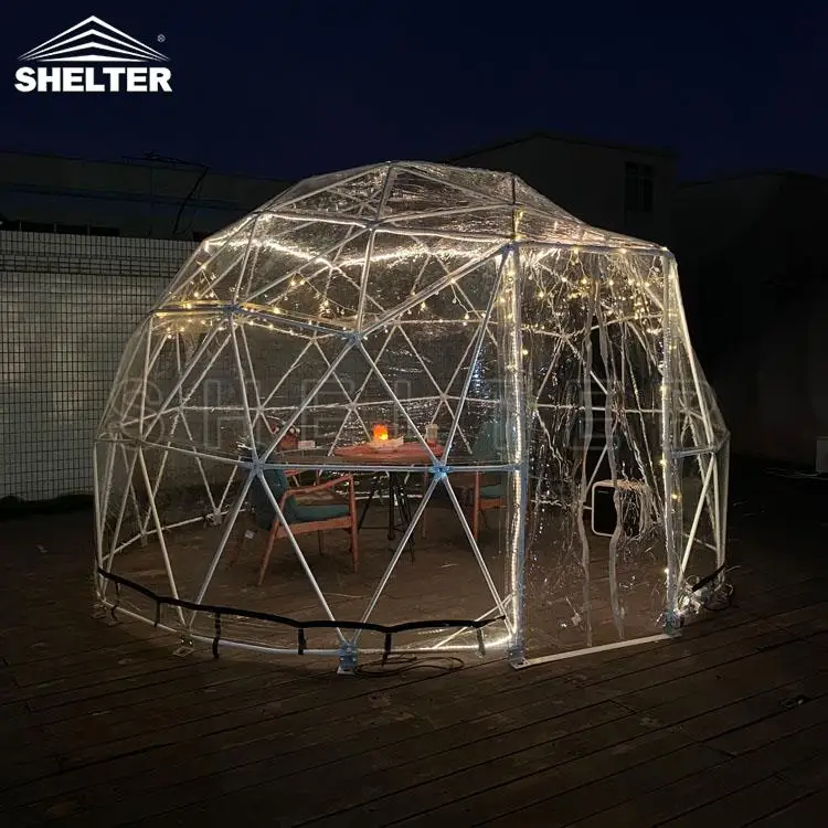 100% Clear PVC Domes Transparent Igloo House Geodesic Dome