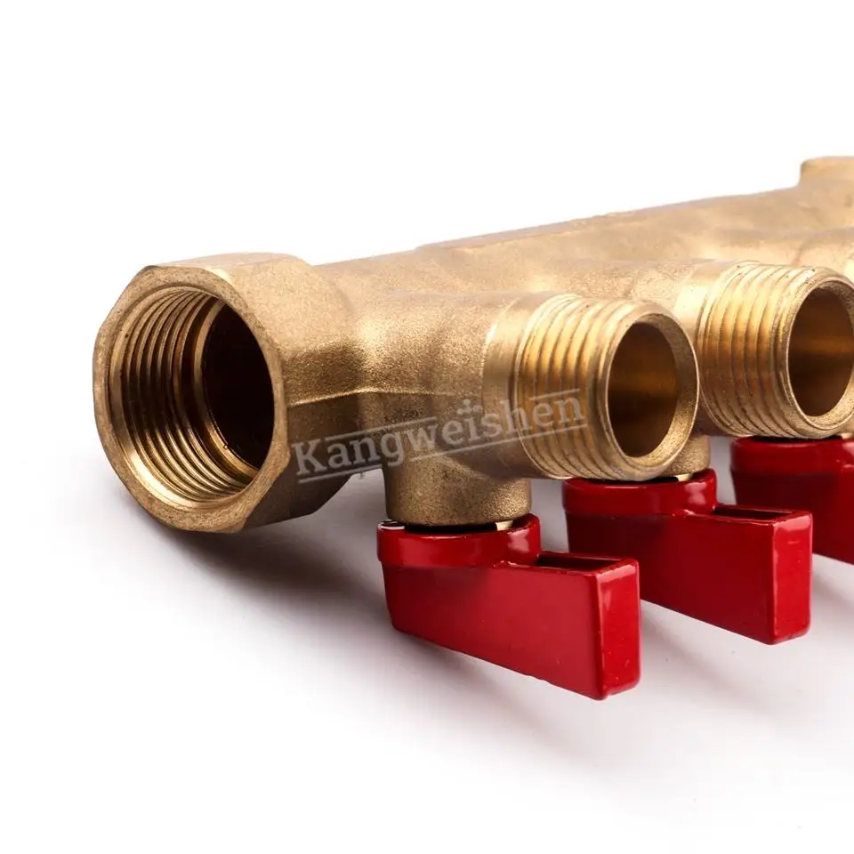 Brass Material Heating Manifold Manifold Valve Pex Manifold