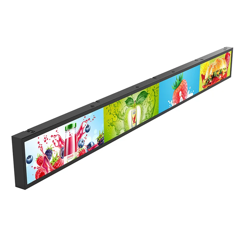 Hot Sale Lcd Wide Screens Advertising Screen 16.4 Inchstretch Bar Lcd Display For Supermarket Advertising Kiosks Digital Signag