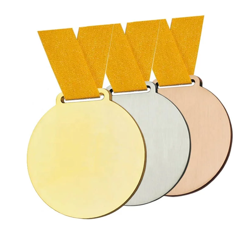 Custom Zinc Alloy Antique Metal Brass Copper Bronze Plating Blank Insert Award Medal For Sport