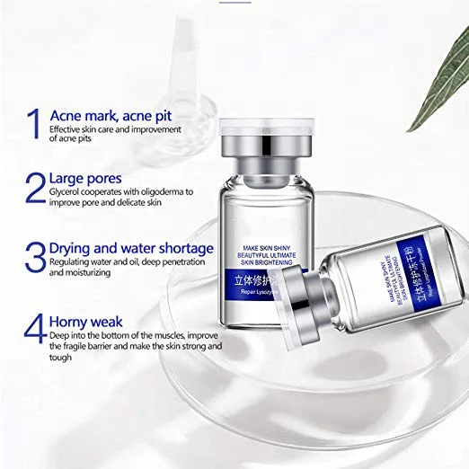 
Repair Lysozyme Liquid Lyophilized Powder Set Moisturizing Anti Wrinkles Remove Scar Pimple Marks Anti Aging Facial Serum 