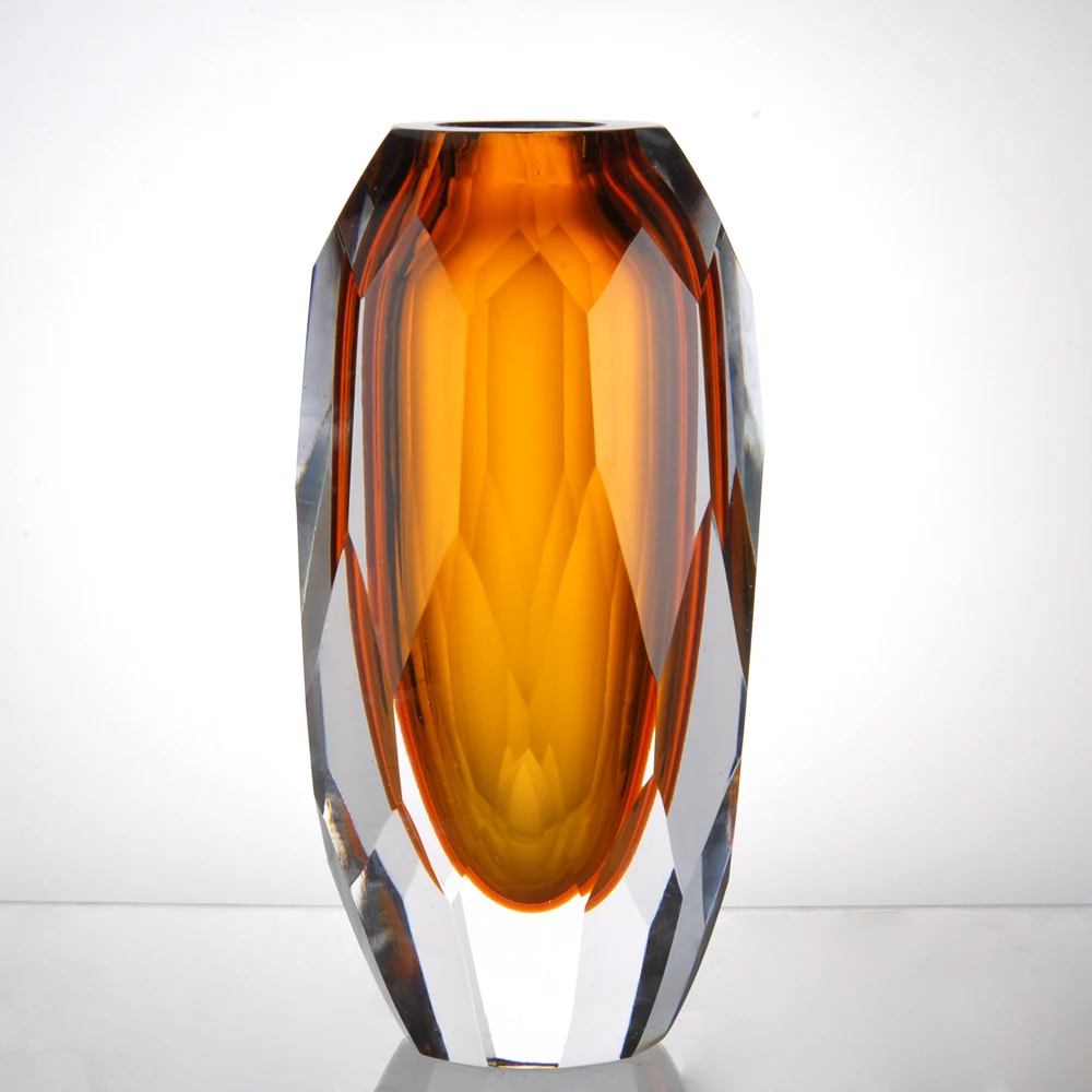 Handmade Nordic Style High Quality Hand Blown Colored Murano Glass Vase for Home Decor