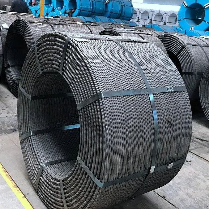 Warehouse Supply Low Relaxation Carbon Steel 1*7 PC Strand Cables for Building and Construction