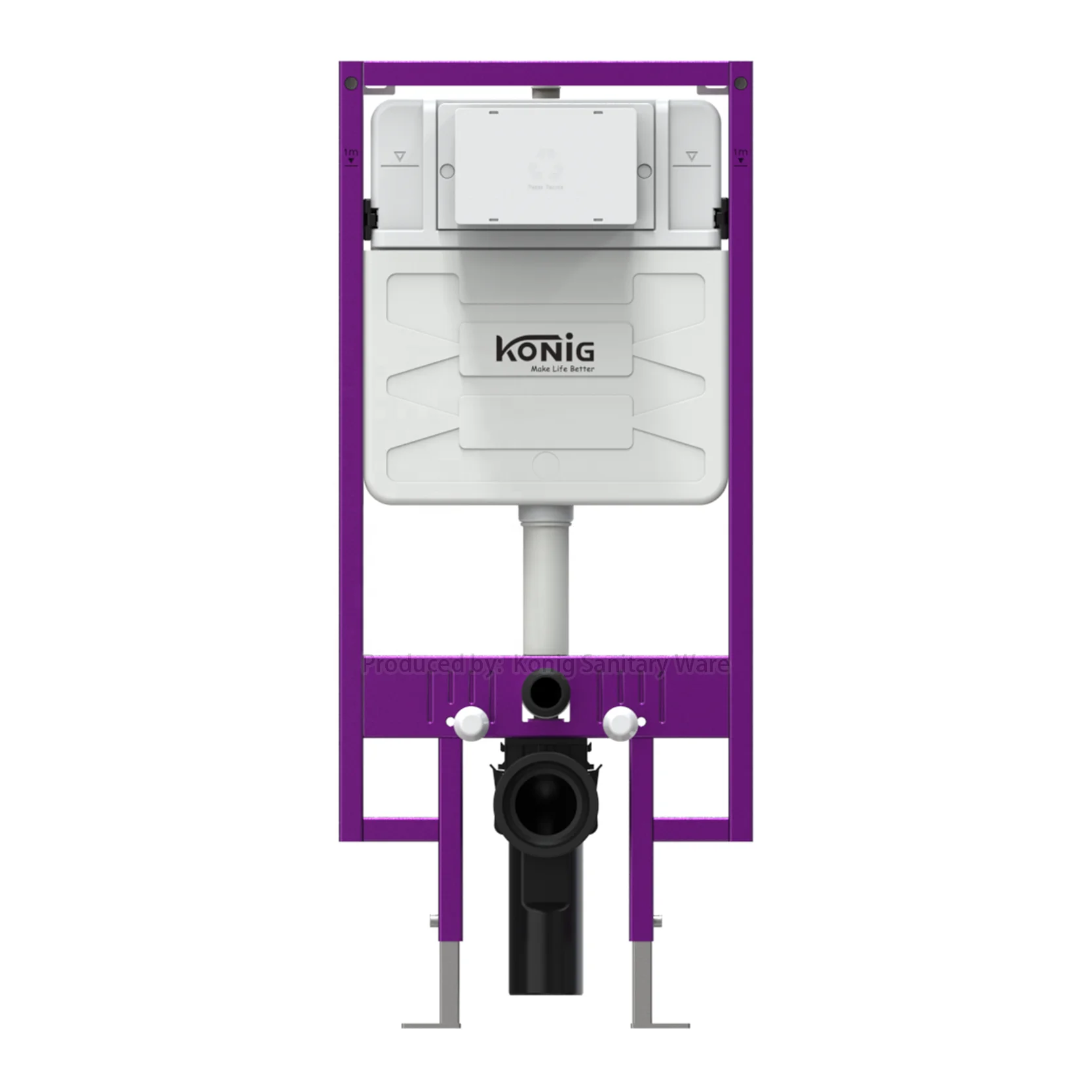 Wall Hung Toilet Concealed Cistern Hidden Dual Flush Cistern HDPE Water Toilet Tank