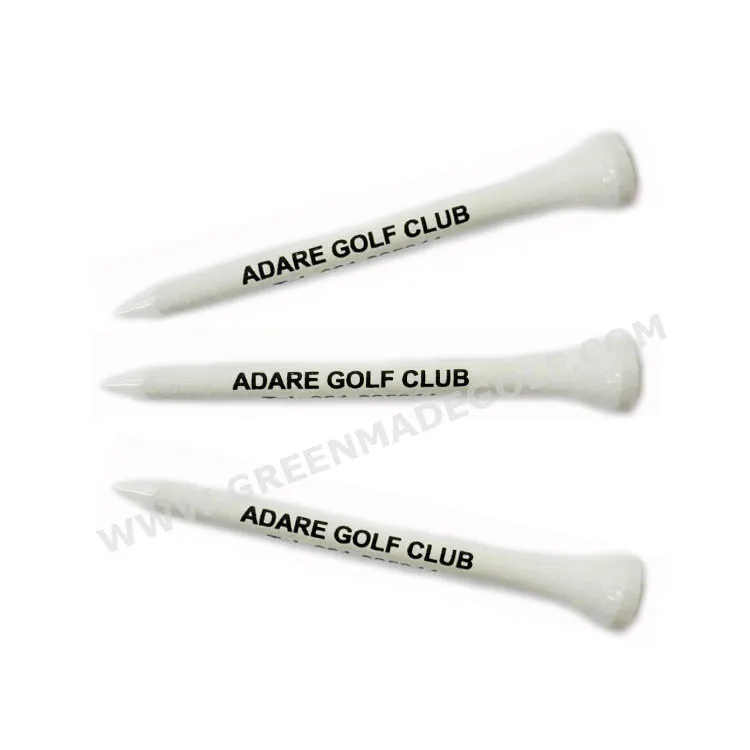 White Logo Printing wooden Golf Tees Easy Return Manufacturers Direct Golf Tees Wholesale Custom Printed tees