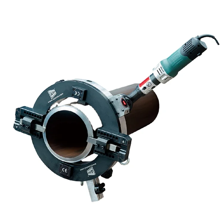 Electric orbital pipe split frame cold cutting and beveling or grooving milling machine