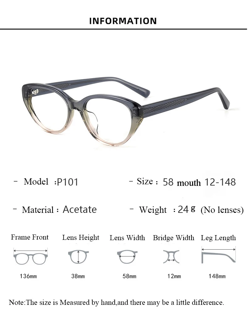 10518 oval High Quality Hot Selling Fashion Retro Round Lens Frame Oval Eye Frame Light Optical Spectacle Frame Products