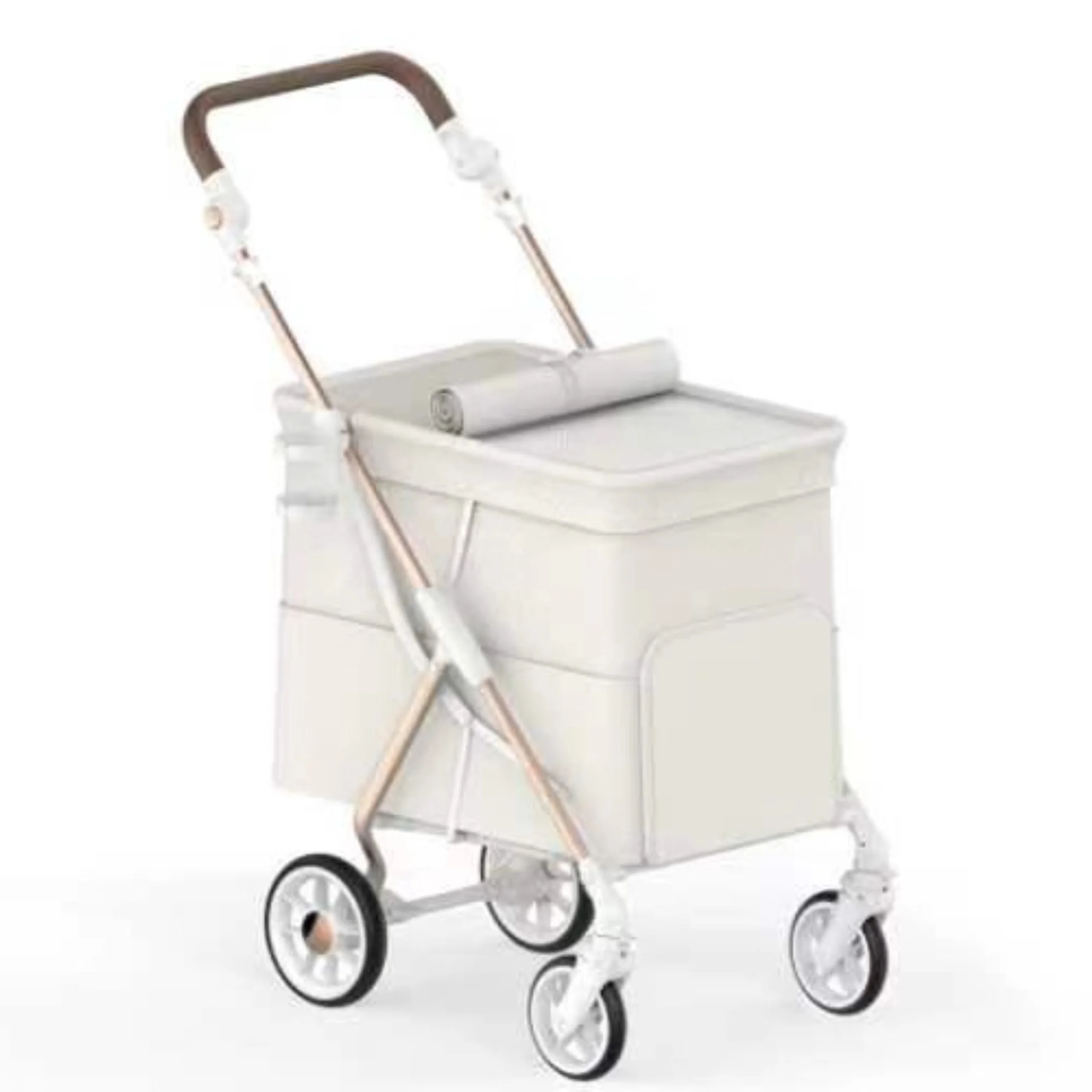 OEM Manufacturer Large Dog Stroller Luxury Aviation Aluminum Folding Breathable Material Pet Stroller for Big Dog Outdoor Use